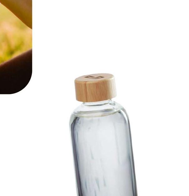 Glass Bottle Bamboo 650ML
